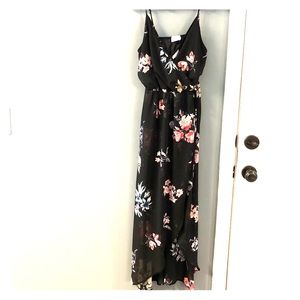 Sienna Sky black floral Summer dress, Size S